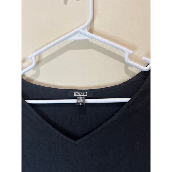 Natalie Busby Sz S Hang Loose Top Tencel Viscose Iron Black - Nice! - Picture 5 of 10